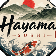 This is the restaurant logo for Hayama Sushi