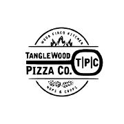 This is the restaurant logo for Tanglewood Pizza Company