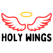 This is the restaurant logo for Holy Wings