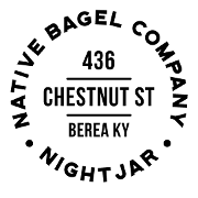 This is the restaurant logo for Native Bagel Co. + Nightjar