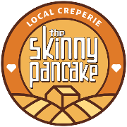 This is the restaurant logo for The Skinny Pancake