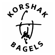 This is the restaurant logo for Korshak Bagels