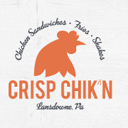 This is the restaurant logo for Crisp Chik'N