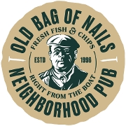This is the restaurant logo for Old Bag of Nails
