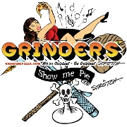 This is the restaurant logo for Grinders