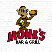 This is the restaurant logo for Monk's Bar and Grill