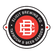 This is the restaurant logo for Elicit Brewing Company