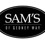 This is the restaurant logo for Sam's of Gedney Way
