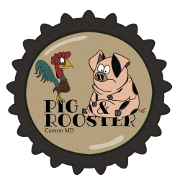 This is the restaurant logo for Pig & Rooster