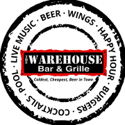 This is the restaurant logo for THE WAREHOUSE BAR & GRILLE