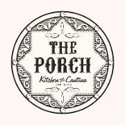 This is the restaurant logo for The Porch Kitchen & Cantina