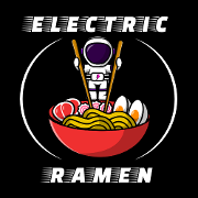 This is the restaurant logo for Electric Ramen